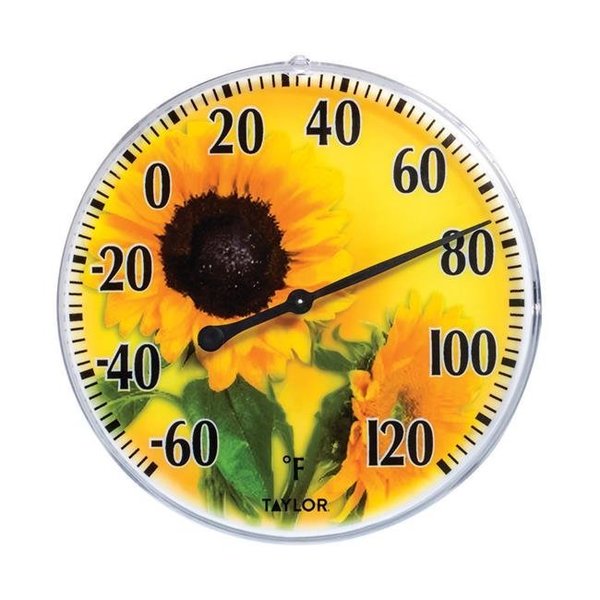 Taylor Taylor 6669501 Plastic Sunflower Dial Thermometer; Yellow 6669501